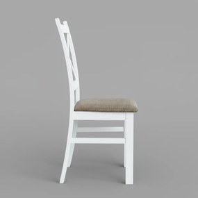 NATE étkezőszék fehér/barna