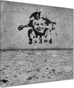 Vászonkép 90x90 Banksy A szeplős lány