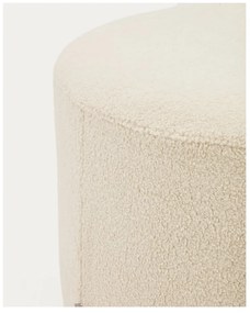 Krémszínű buklé puff Kaeli – Kave Home