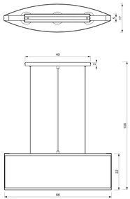 Csillár zsinóron KAGA 3xE27/60W/230V fekete/arany