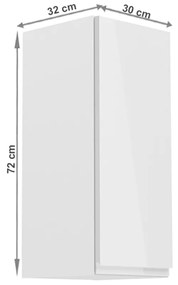 Felső konyhaszekrény G30 Aurellia (fehér + fényes fehér) (J). 1015727