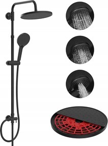 Hibbent öntisztító zuhanyszett matt fekete