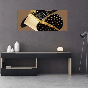 Kép - Absztrakció aranybarna N⁰1 (120x50 cm)
