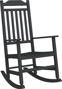 vidaXL Hintaszék Fekete 84 x 65 x 114 cm Gyanta