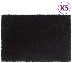 5 db fekete rojtos kókuszrost lábtörlő 40 x 60 cm