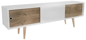 TV szekrény Ecrin - White, Walnut