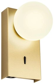 Redo 01-4657 - LED fali lámpa NORMA LED/5W/230V CRI 90 USB arany