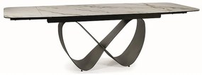 Fehér étkezőasztal AMBER BIANCO 160(240)X95, kihúzható