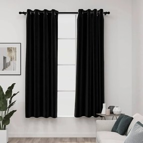 vidaXL 2 db antracitszürke, vászonhatású sötétítőfüggöny 140 x 175 cm