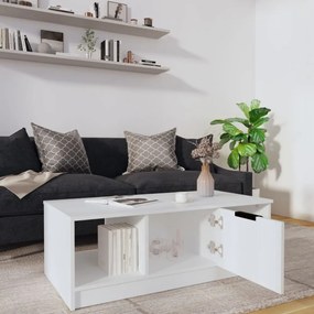 fehér szerelt fa dohányzóasztal 102x50x36 cm