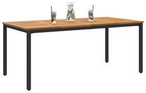 Kerti Asztal 180x90x75 cm Szilárd Akácfa és Fém