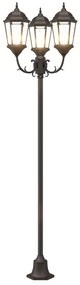 Kerti Lámpaoszlop 3-Lámpás E27 Bronz 220 cm Alumínium