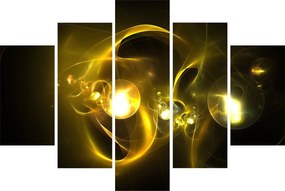 Absztrakt kép sárga gömbök (150x105 cm)
