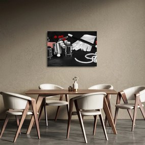 A mágus felszerelésének képe (üvegen) (70x50 cm)