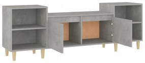 betonszürke szerelt fa TV-szekrény 160x35x55 cm