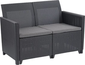 Claire 2 üléses műrattan kerti kanapé
