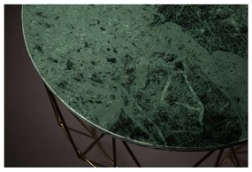 Tárolóasztal márvány lappal, ⌀ 51 cm - Dutchbone