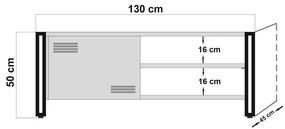 Nappali fal Cosmopolitan 6 (atlanti fenyő + fekete). 1089055