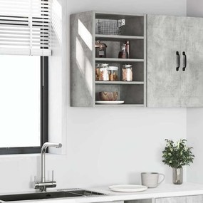betonszürke szerelt fa függő szekrény 40x29,5x60 cm