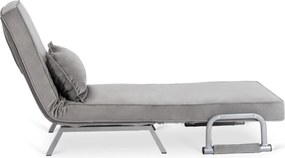 Dönthető fotel szürke bársony kárpittal – BART