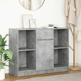 betonszürke szerelt fa tálalószekrény fiókos 101x35x76 cm