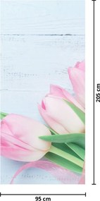 Fotótapéta ajtóra - Tulipáncsokor (95x205cm)