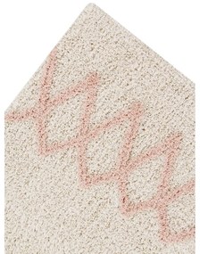 Rózsaszín-krémszínű mosható kézi szövésű pamut szőnyeg 120x160 cm Atlas Natural – Lorena Canals