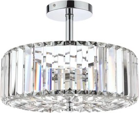 LAURA ASHLEY 3621343-Q FERNHURST Kristály Mennyezeti Lámpa Csiszolt Króm G9 IP20