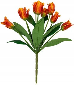 Tulipán mintás csokor 42 cm narancssárga