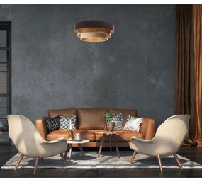 TRINITI függeszték 1xE27/60W/230V barna/arany/beige