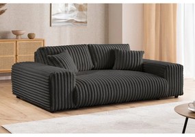 Sötétszürke kordbársony kanapé 213 cm Justin – Ropez