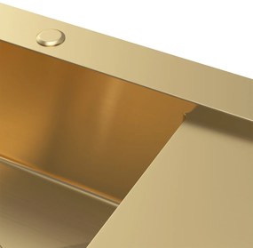 Erga HD, 1 kamrás acél mosogató 780x490x210 mm, bal, arany, ERG-MLS-HD7849LG