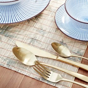 KINGS evőeszköz szett, matt arany