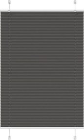 vidaXL pliszírozott redőny fekete 90x100 cm szövetszélesség 89,4 cm
