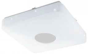 LED lámpa , mennyezeti/fali , négyzet , kristály hatású , 20W , állítható fehér színárnyalat (CCT) , távirányítóval , EGLO , VOLTAGO 2 , 95975