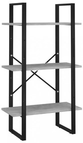 5 szintes betonszürke szerelt fa könyvszekrény 60 x 30 x 175 cm