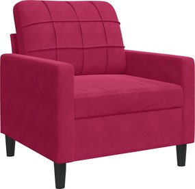 vidaXL bordó bársony kanapéfotel 60 cm