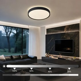 Brilagi - LED dimmelhető mennyezeti lámpa ORINO LED/54W/230V 3000-6000K fekete átm. 43 cm + távirányító