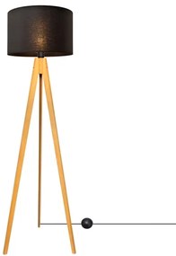 Állólámpa ALBA 1xE27/15W/230V fekete/tölgy