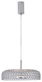 LED Csillár zsinóron LED/10W/230V 3000K fényezett króm átm. 35 cm