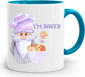Kék Bögre Ajándék Péknek I'M Baker fényképes nyomattal
