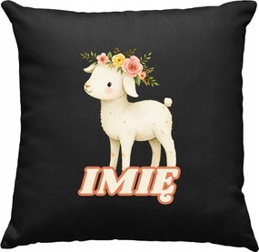 Gyerek párna Bárány Boho +Név Fekete