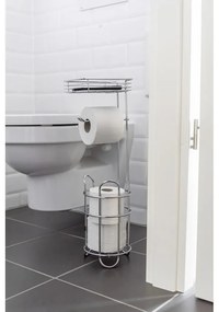 Ezüstszínű krómozott acél WC-papír tartó állvány – Wenko