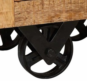 Magasfiú fiókkal Barna 40 x 30 x 120.5 cm tömör mangófa