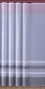 Kész Függöny Szalaggal Szürke Mintás 500x130 Kiárusítás