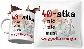 Születésnapi szett 40 40-es 40-es párna Bögre Nyomtatott fényképpel