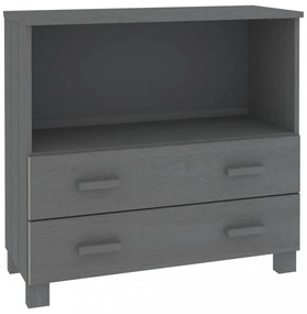 HAMAR sötétszürke tömör fenyőfa tálalószekrény 85 x 35 x 80 cm