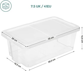 Cipőtartó, 12 db tároló doboz , műanyag cipősdoboz