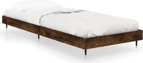 vidaXL füstös tölgy színű szerelt fa ágykeret matrac nélkül 75x190 cm