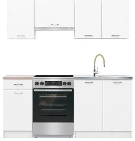 Praktik 180 konyhabútor, fehér korpusz, fehér front